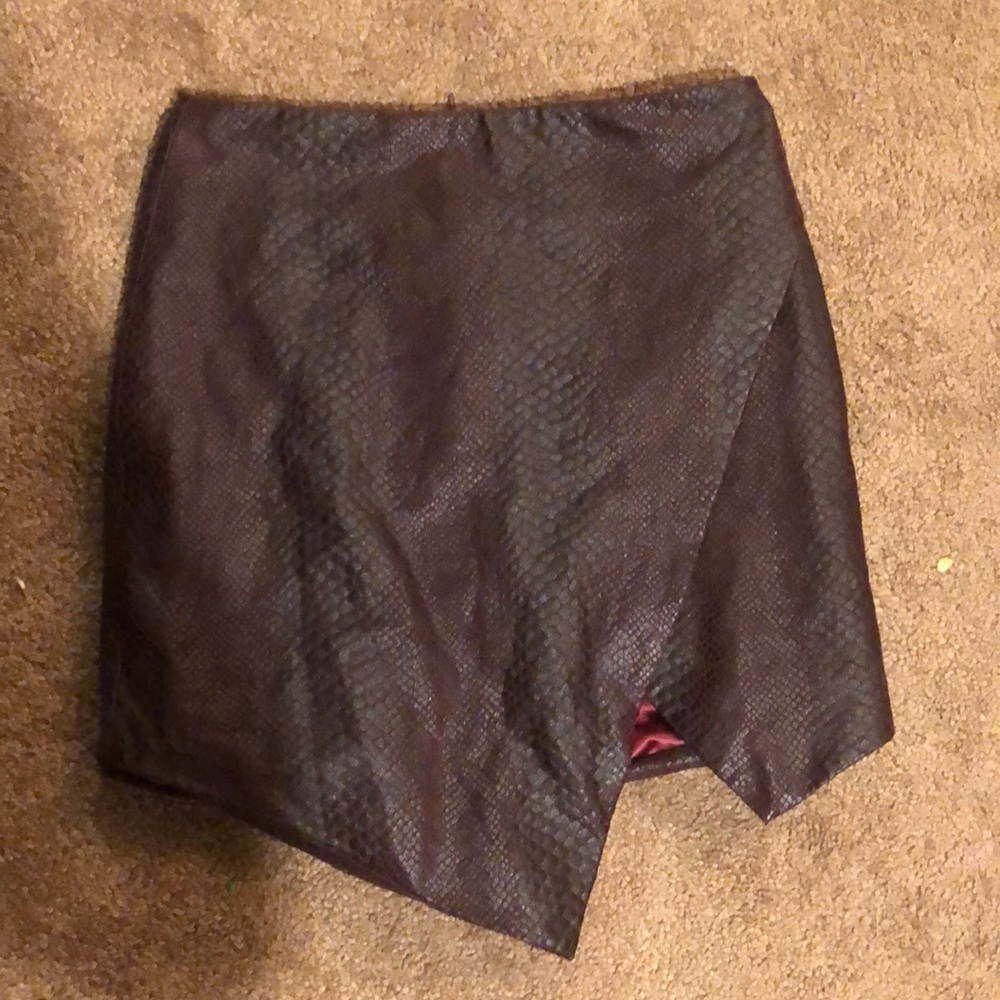 Snakeskin Maroon Skirt